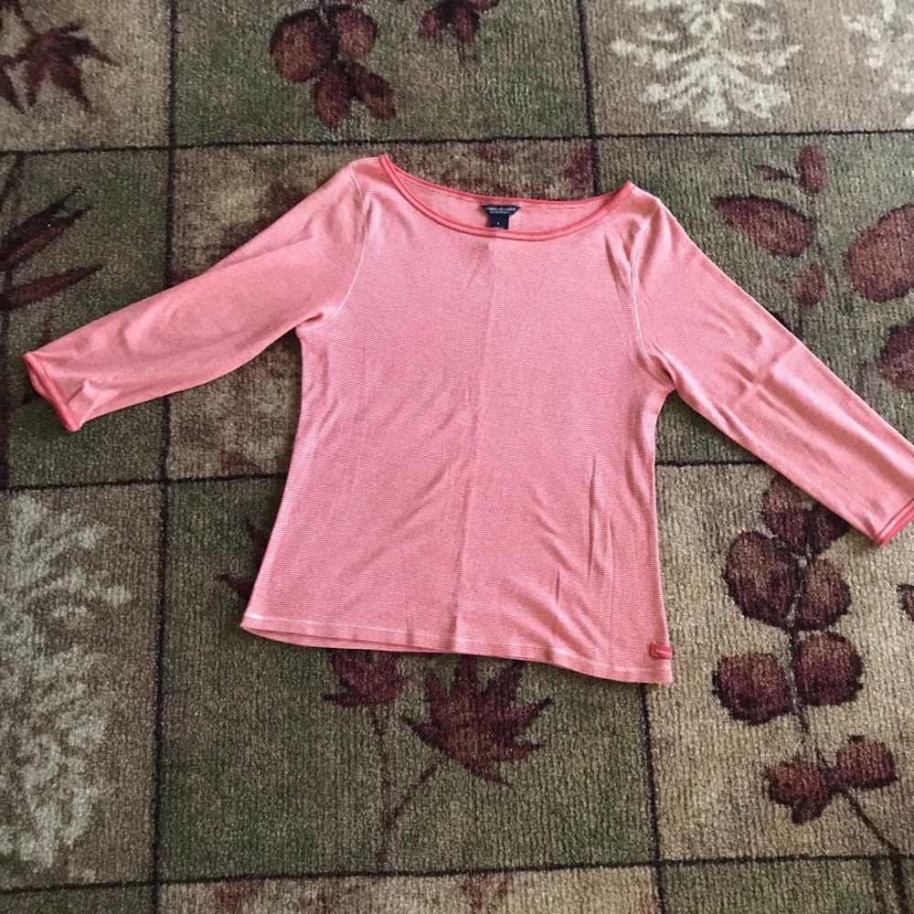 America Eagle long sleeve wide boat neck cow neck tee